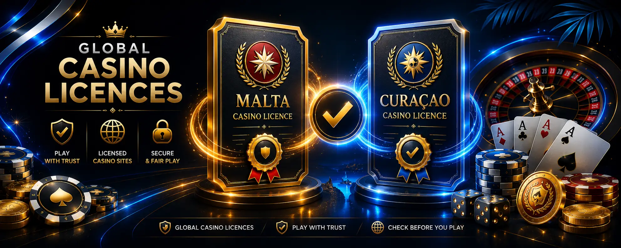Malta and Curaçao Licensed Casinos
